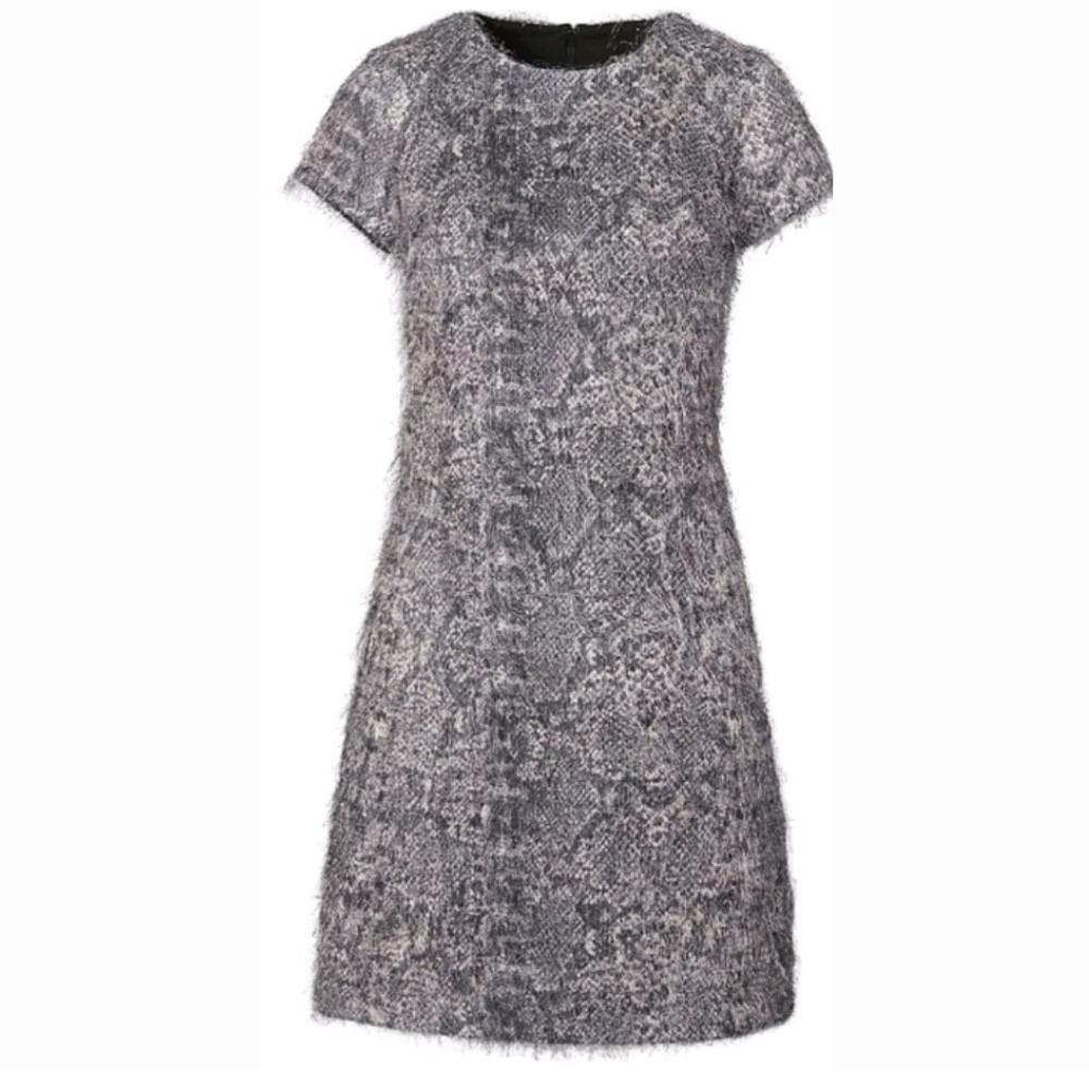 BANANA REPUBLIC Eyelash Fringe Printed Shift Dress